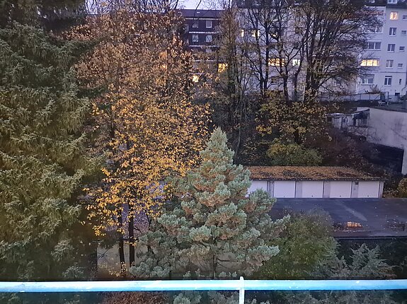 Blick vom Balkon