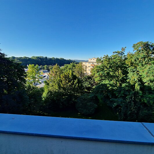 Blick vom Balkon